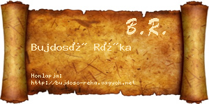 Bujdosó Réka névjegykártya